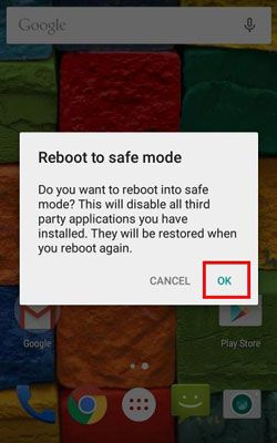 get into a locked motorola phone using safe mode