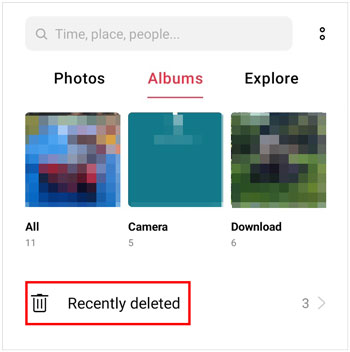 restaurer les photos supprimées de l'album vivo récemment supprimé