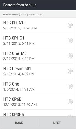 Gelöschte Daten vom HTC per HTC-Backup wiederherstellen