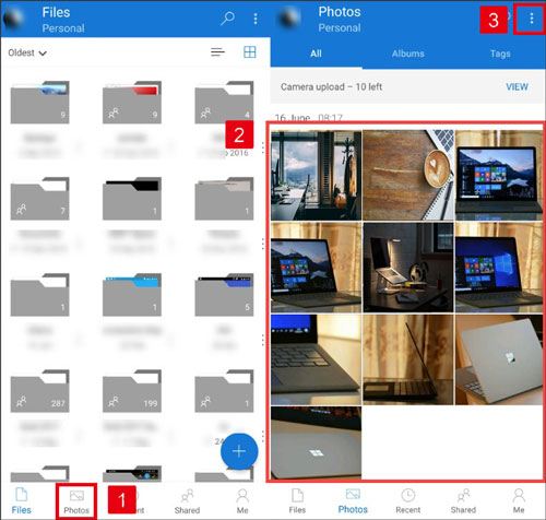 restaurer les photos de OneDrive lorsque les images ont disparu de la galerie Samsung