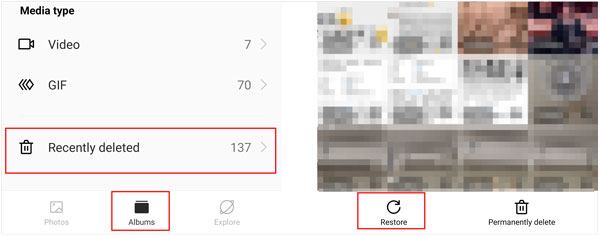 restore your deleted photos from oneplus built in photos app