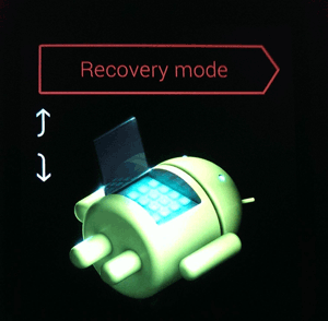 press power key to enter recovery mode