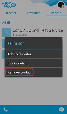 clean up skype contacts on android