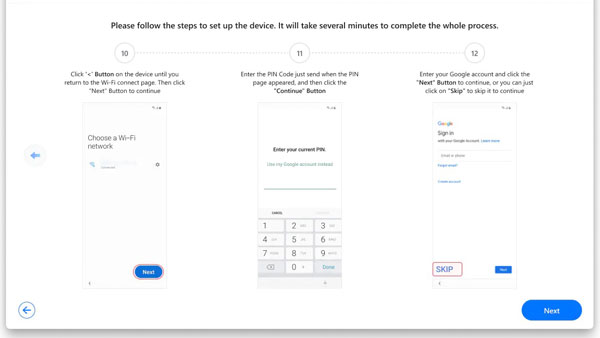 set a new pin to remove frp on samsung