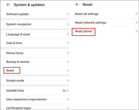 ファーウェイのFRPロックをセーフモードで解除する