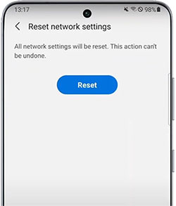 reset the network on android to fix google photos not backing up