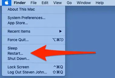 restart mac computer