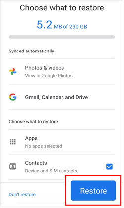 restore deleted phone calls from google backup