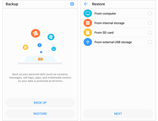 restore photos from huawei backup