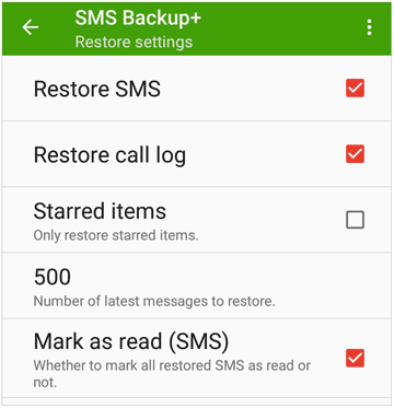 Stellen Sie mit SMS Backup Plus gelöschte Texte aus dem Backup wieder her