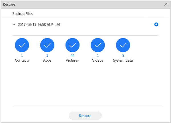 huawei hisuiteでデータをhuaweiに復元する