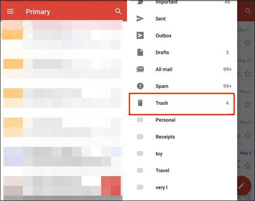 find and restore deleted files on samsung phone via email app