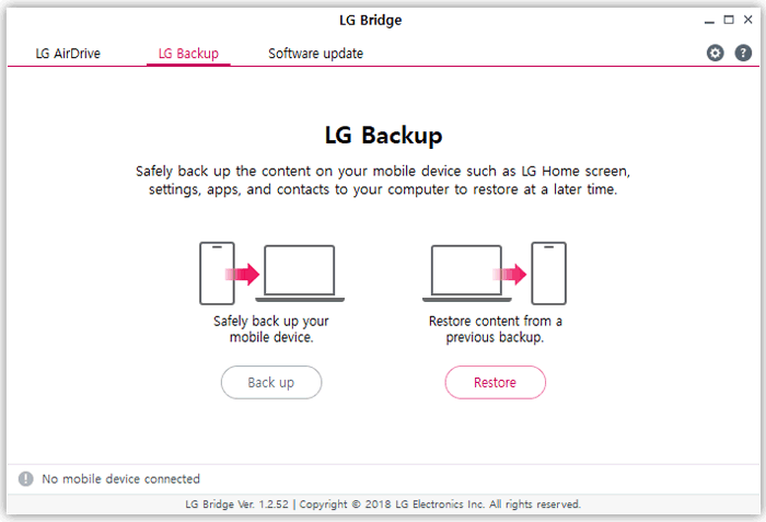 restore deleted documents from lg by lg bridge