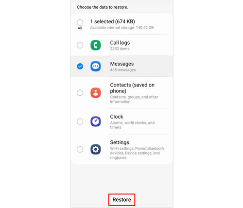 restore messages from samsung cloud