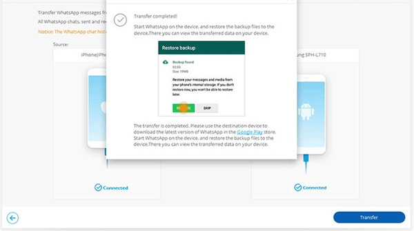 move ios whatsapp messages to android