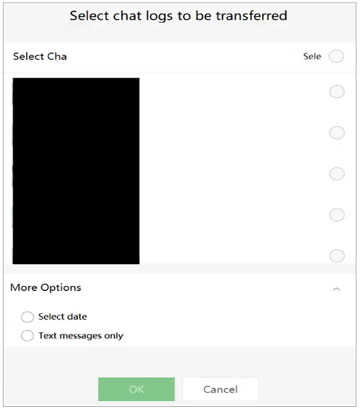 select the backup wechat chats to restore to your phone