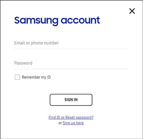 utiliser le compte Samsung lorsque Samsung a oublié le mot de passe
