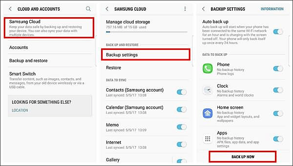 samsung contacts backup with samsung cloud