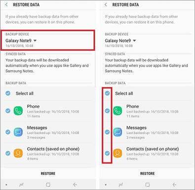 confirm the device and file types