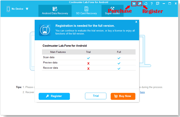 purchase and register samsung data recovery