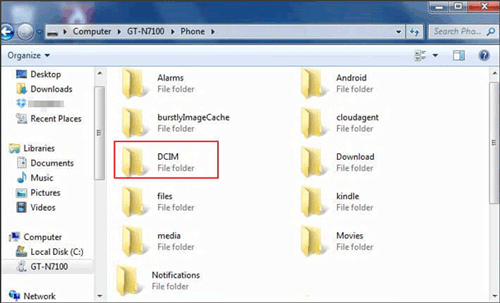 send photos from android to iphone by darg and drop