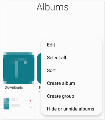 unhide all albums