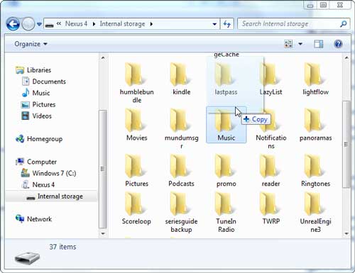 copy lenovo files to pc