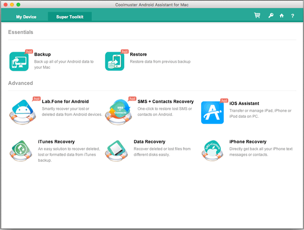 go to super toolkit for one click backup and restore