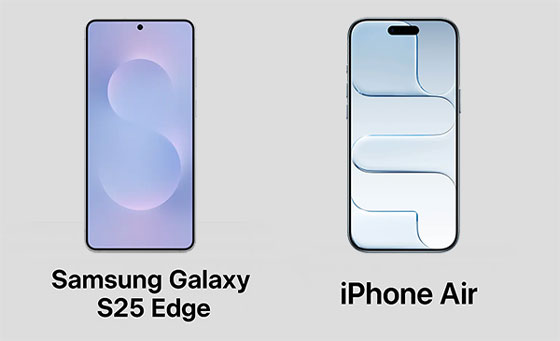 三星 S25 Edge 与 iPhone 17 Air