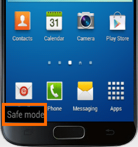 enter safe mode on android to unlock the phone lock