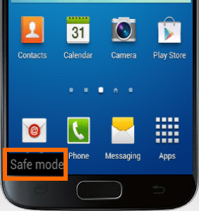 put the android into safe mode