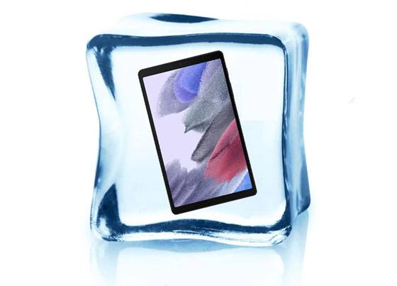tablette Samsung gelée