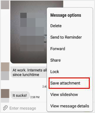 enregistrer des images à partir de MMS sur Android