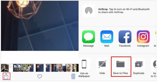 使用 USB 适配器将图像从 iPhone 移动到 USB 驱动器