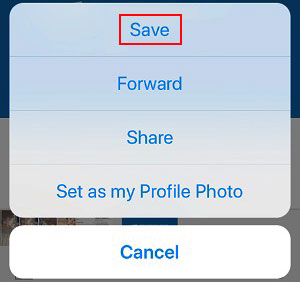 manually save photos from whatsapp to iphone