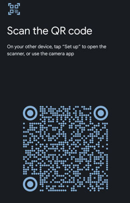 scan the qr code for connection