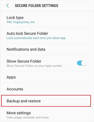 use samsung cloud to transfer secure folder to a new phone