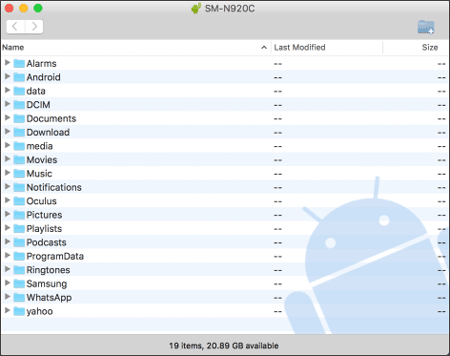 import pictures from mac computer to android via android file transfer