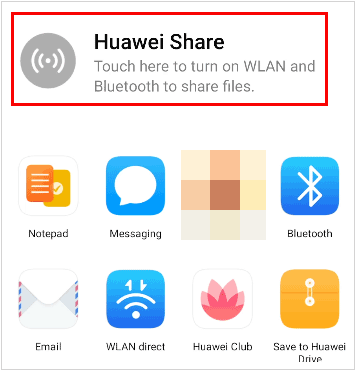 Kontakte mit Huawei teilen