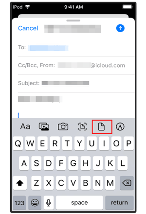 send music from ipod to ipad via email