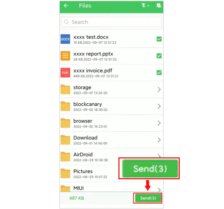 share files from android to iphone via airdroid