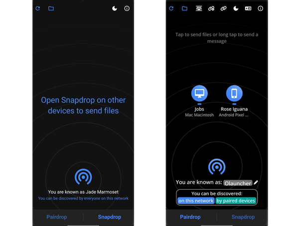 Verwenden Sie Snapdrop, um Dateien von Android an das iPhone zu senden