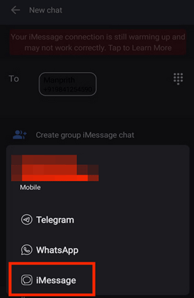 Android スマートフォンでブザー音を鳴らして imessage を送信する