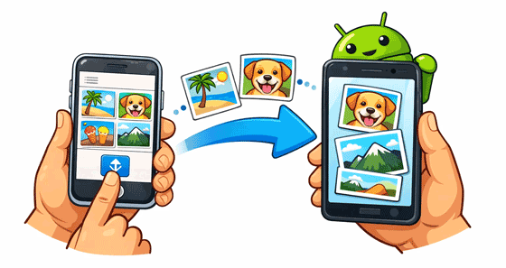 how to send pictures from iphone to android