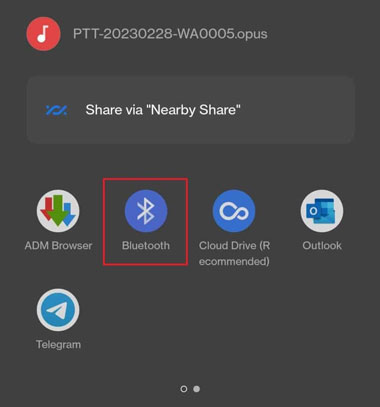 sauvegarder des fichiers Android sur PC via Bluetooth