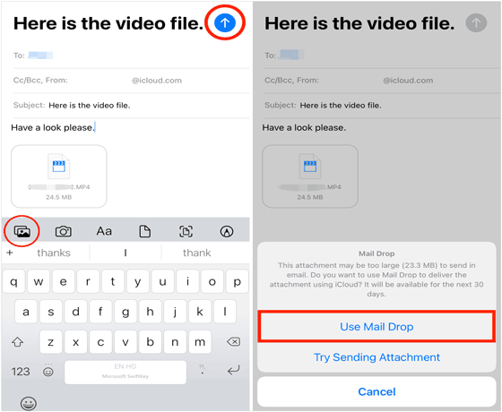 send videos via email