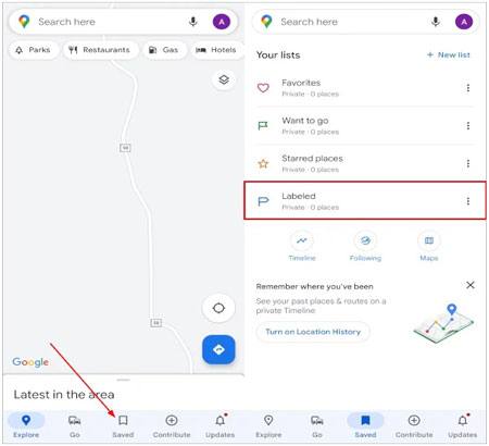 changer l'emplacement de votre domicile sur Google Maps sur Android