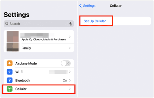 configurer esim sur le nouvel iphone après l'installation