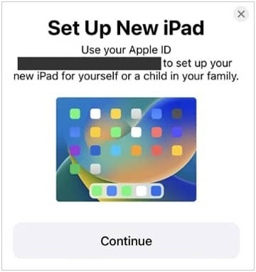 sync apps from old ipad to new ipad with quick start