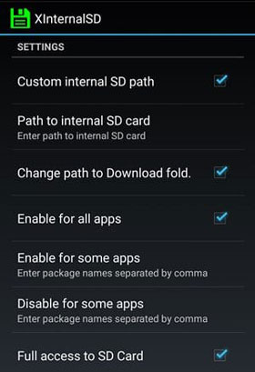 set whatsapp storage location to sd card via xinternalsd